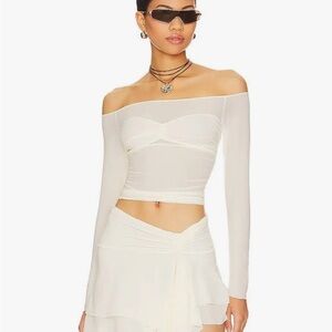 SOLD - NWT Ivory Indah Long Sleeve Top